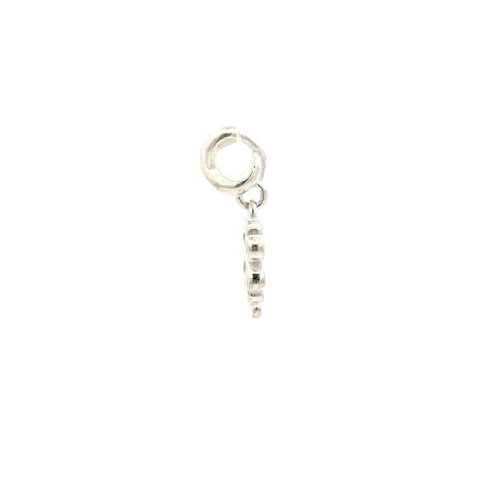 925 Sterling Silver Charm Flower Clover For Charm Bracelet Necklace - Picture 6 of 8